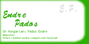 endre pados business card